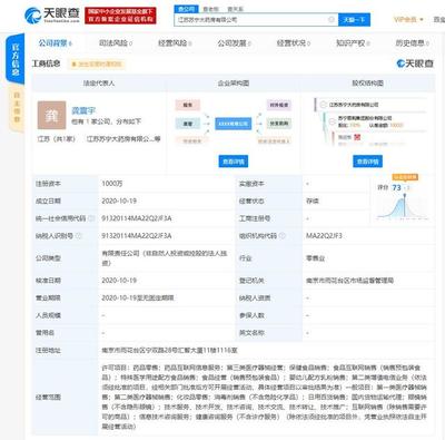 蘇寧易購(gòu)跨界布局醫(yī)藥領(lǐng)域 成立江蘇蘇寧大藥房，注冊(cè)資本1000萬(wàn)